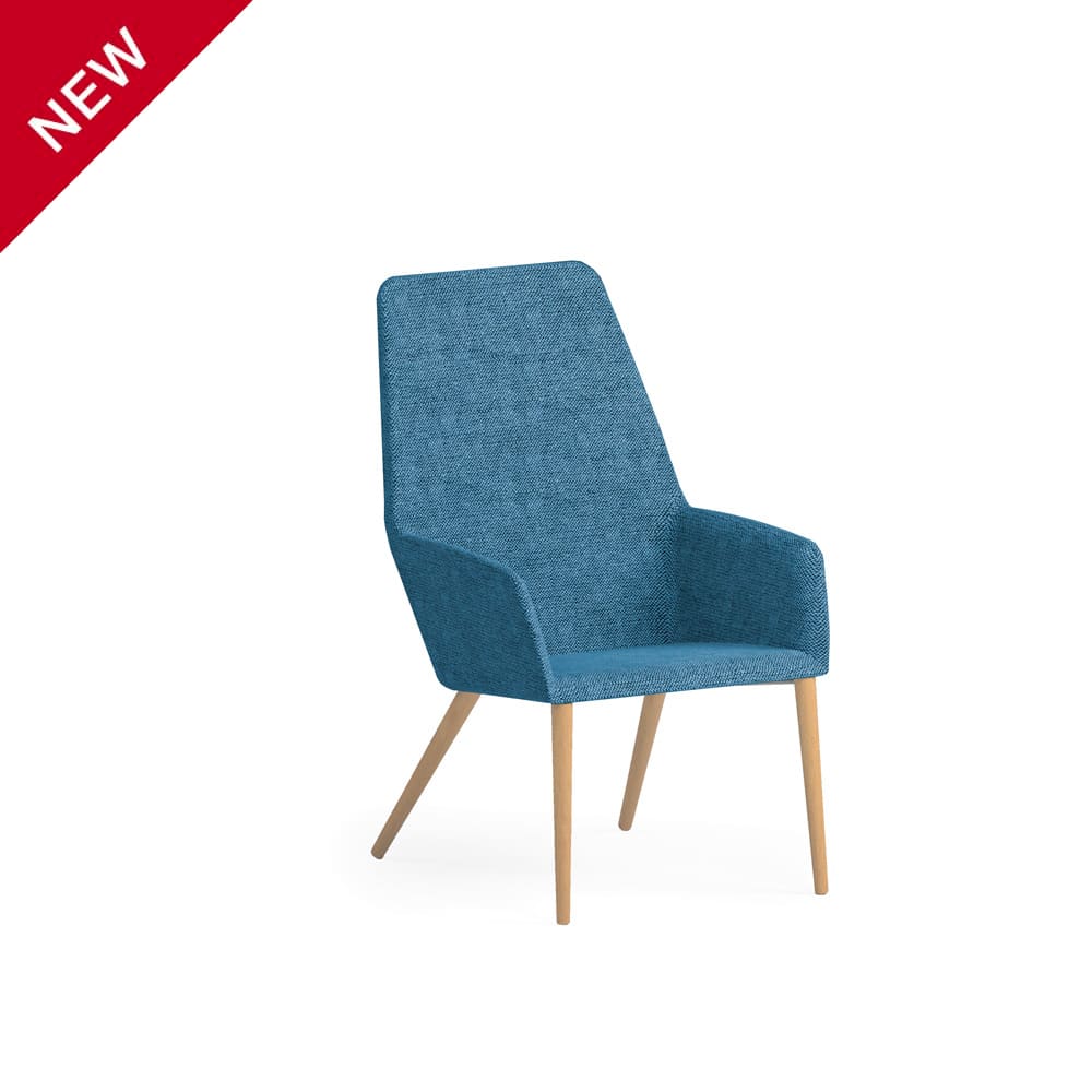 Sloop 70 Lounge con gambe in legno Segis